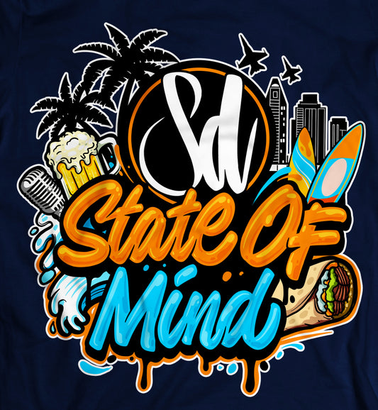 "SD State of Mind Logo" pocket tee