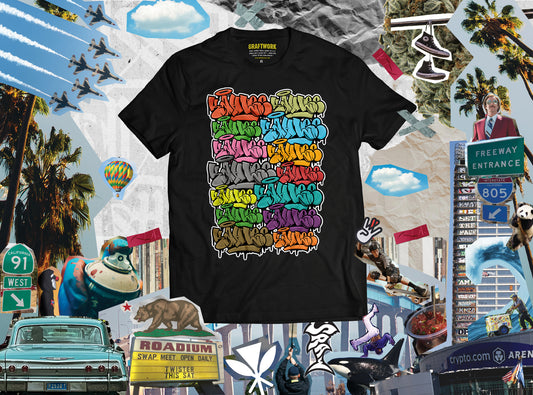 "Hella Throwies" t-shirt